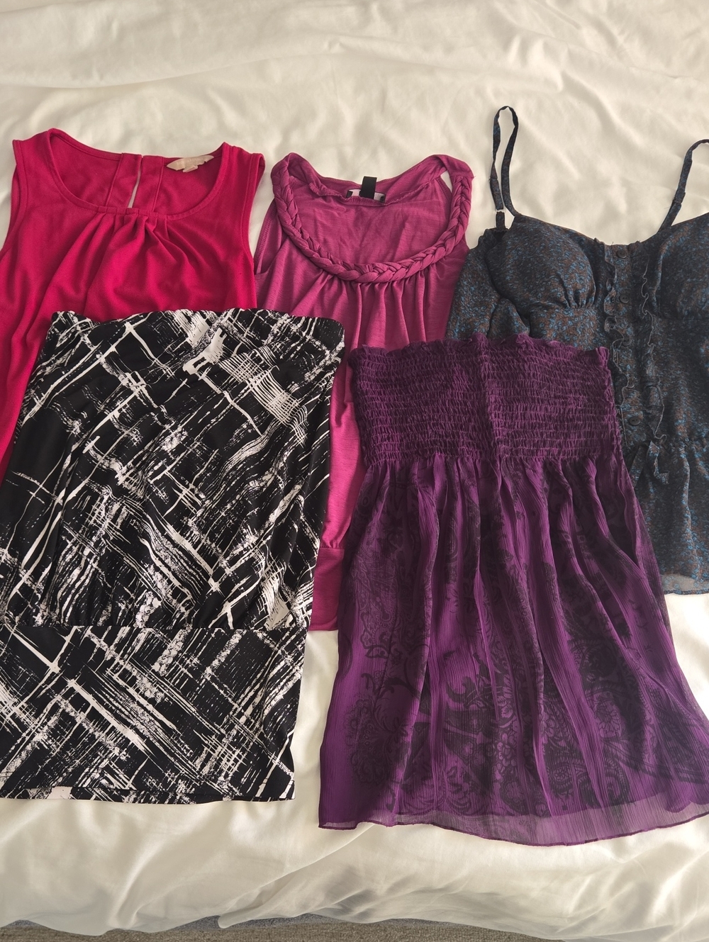 Lot Of 5 Women's Mixed Cute Casual Tops Bundle